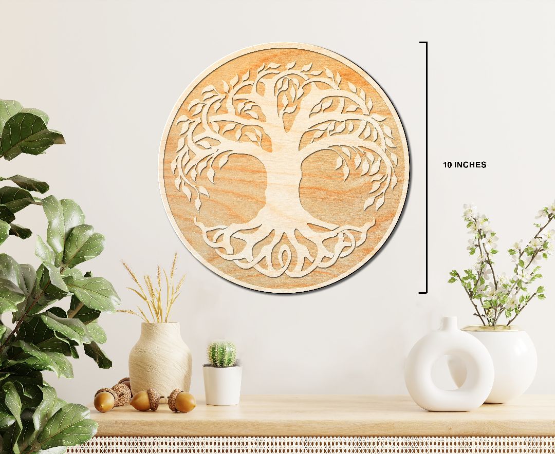 Laser Engraved Sign - "Tree Of Life 10in" - 100% Locally Made, Handcrafted, Custom