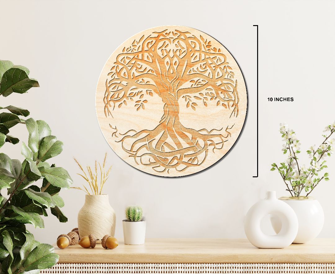 Laser Engraved Sign - "Tree Of Life 10in" no. 2 - 100% Locally Made, Handcrafted, Custom