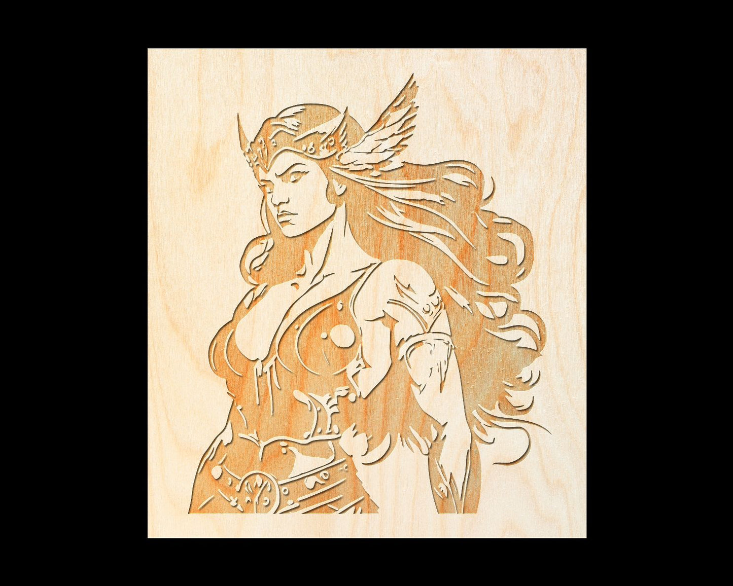 Laser Engraved Sign - Valkyrie #1 - 100% Locally Made, Handcrafted, Custom