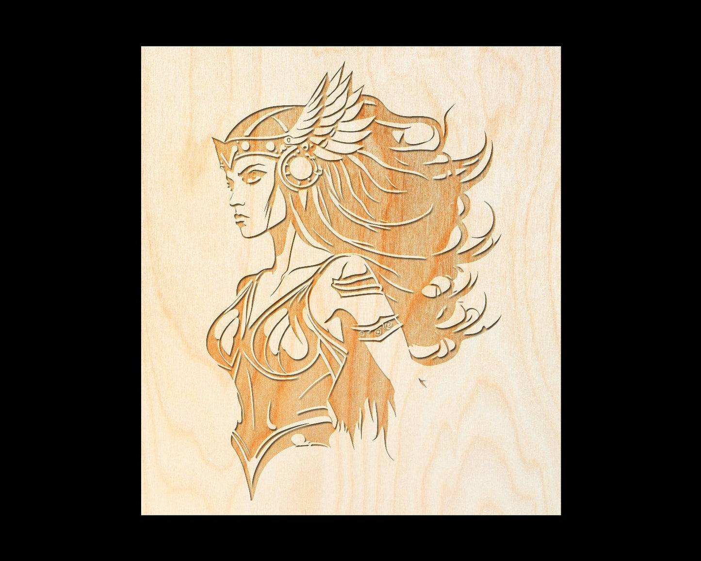 Laser Engraved Sign - Valkyrie #2 - 100% Locally Made, Handcrafted, Custom