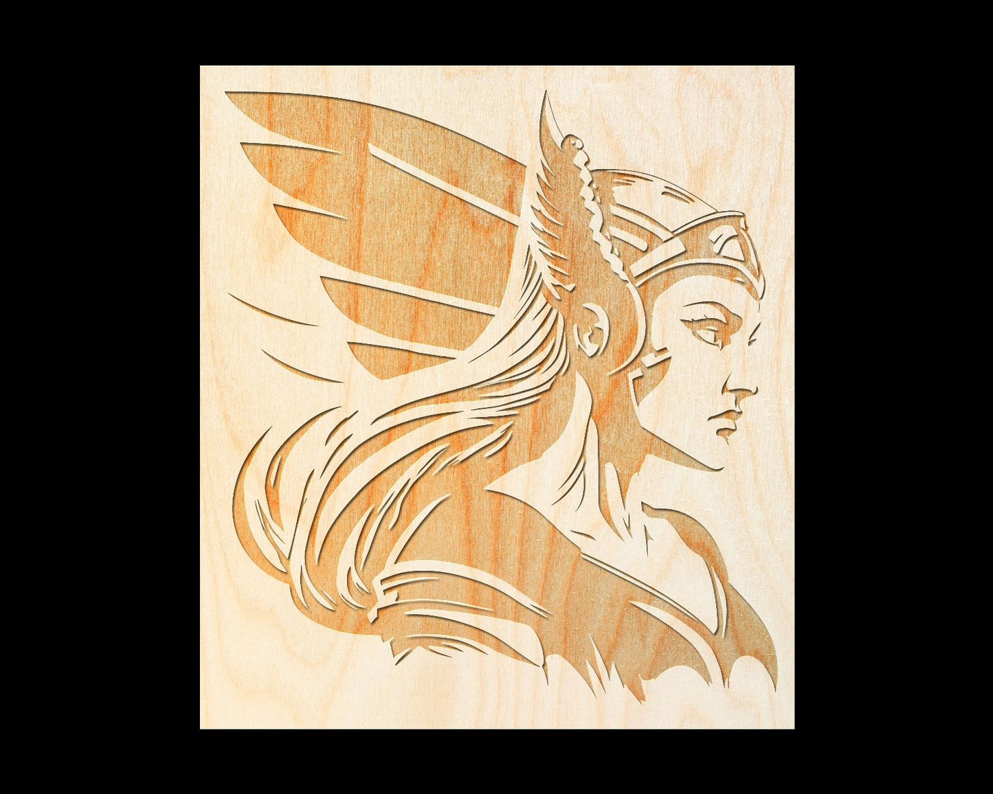 Laser Engraved Sign - Valkyrie #3 - 100% Locally Made, Handcrafted, Custom