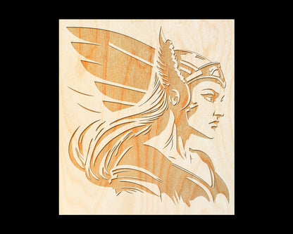 Laser Engraved Sign - Valkyrie #3 - 100% Locally Made, Handcrafted, Custom