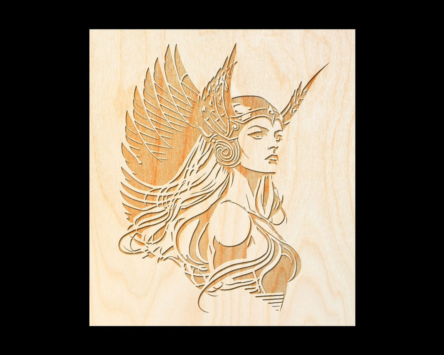 Laser Engraved Sign - Valkyrie #4 - 100% Locally Made, Handcrafted, Custom